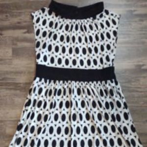 Jessica Howard black and cream midi dress size Large